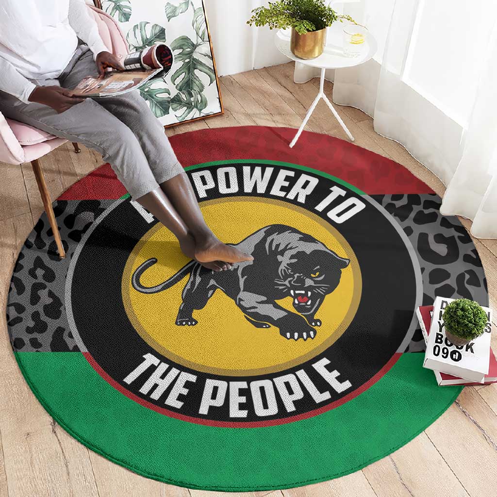 Pan African Black Panther Round Carpet All Power To The People DT03