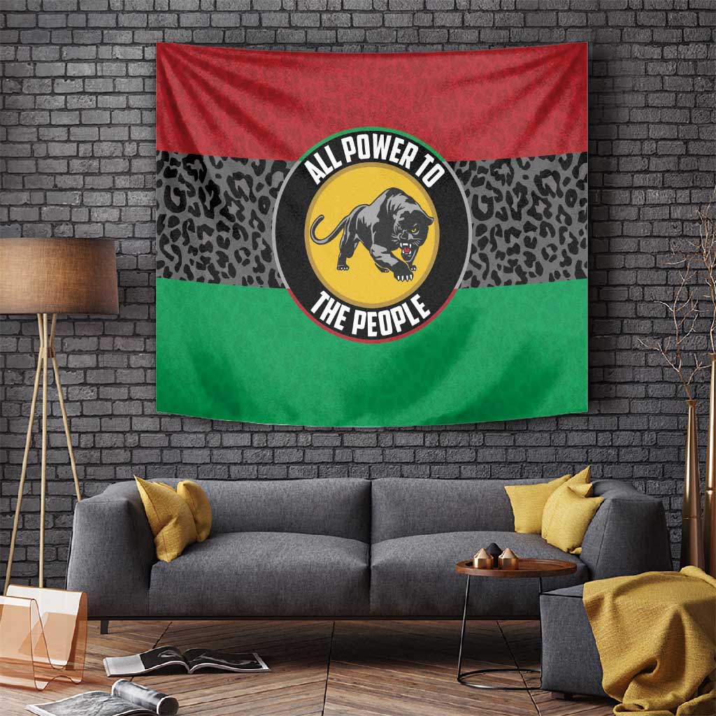 Pan African Black Panther Tapestry All Power To The People DT03