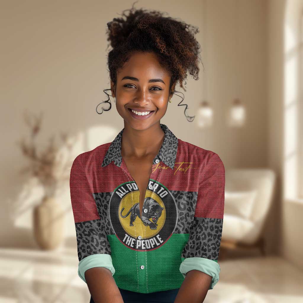 Personalized Pan African Black Panther Women Casual Shirt All Power To The People DT03
