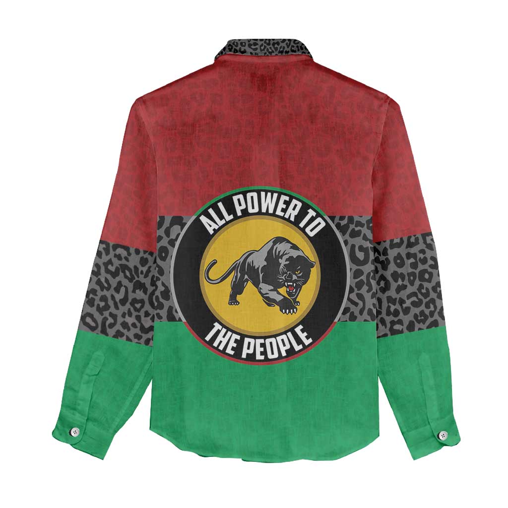 Personalized Pan African Black Panther Women Casual Shirt All Power To The People DT03