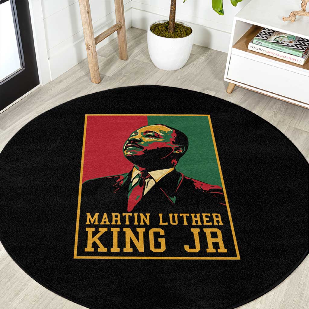 Martin Luther King Jr Round Carpet MLK Retro Style DT03