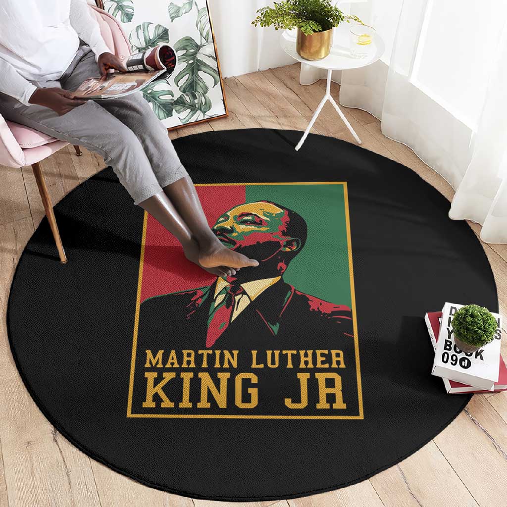 Martin Luther King Jr Round Carpet MLK Retro Style DT03