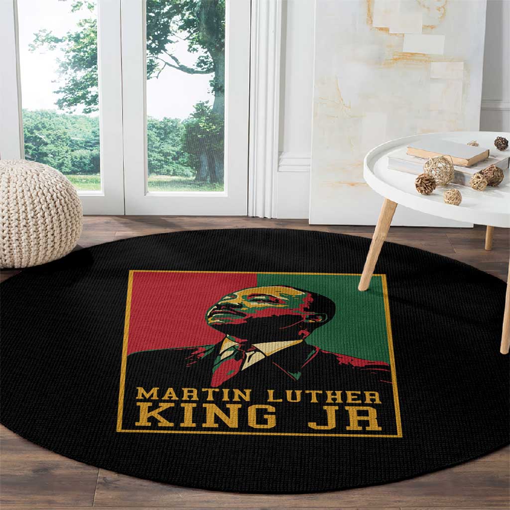 Martin Luther King Jr Round Carpet MLK Retro Style DT03