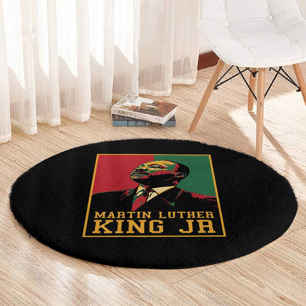 Martin Luther King Jr Round Carpet MLK Retro Style DT03