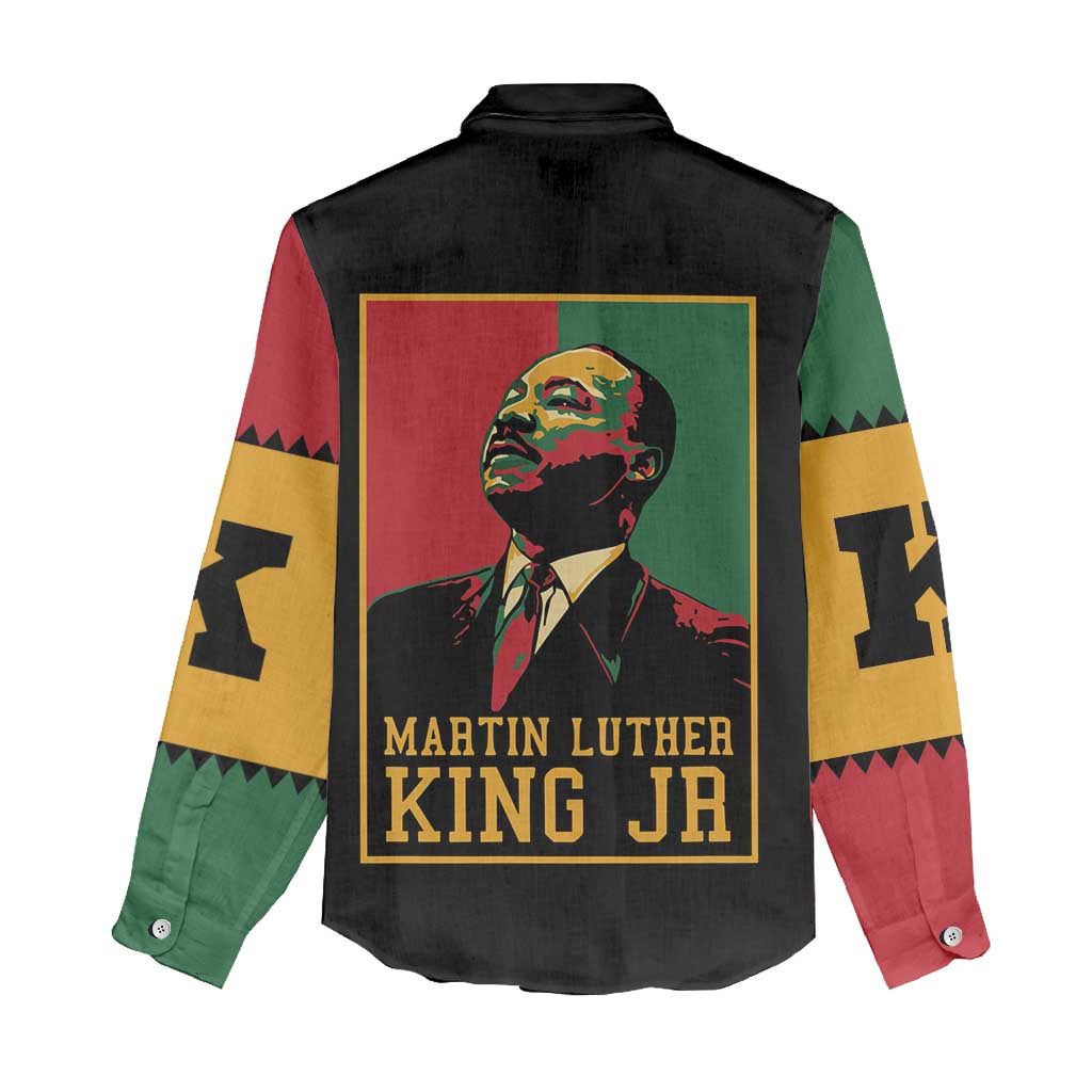 Martin Luther King Jr Women Casual Shirt MLK Retro Style DT03