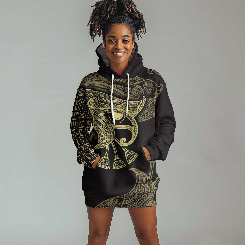 Afro Egypt Hoodie Dress Horus Eyes Egyptian God DT03