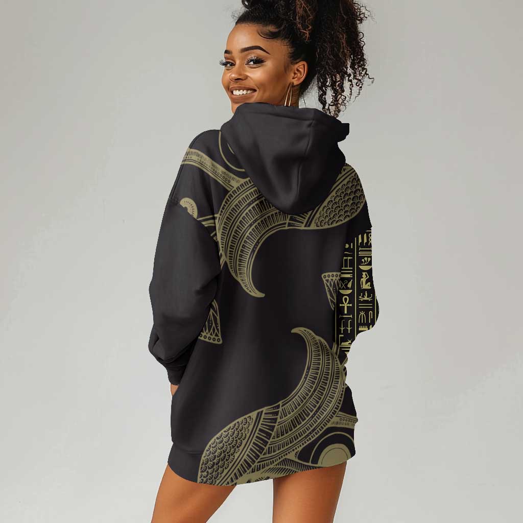 Afro Egypt Hoodie Dress Horus Eyes Egyptian God DT03