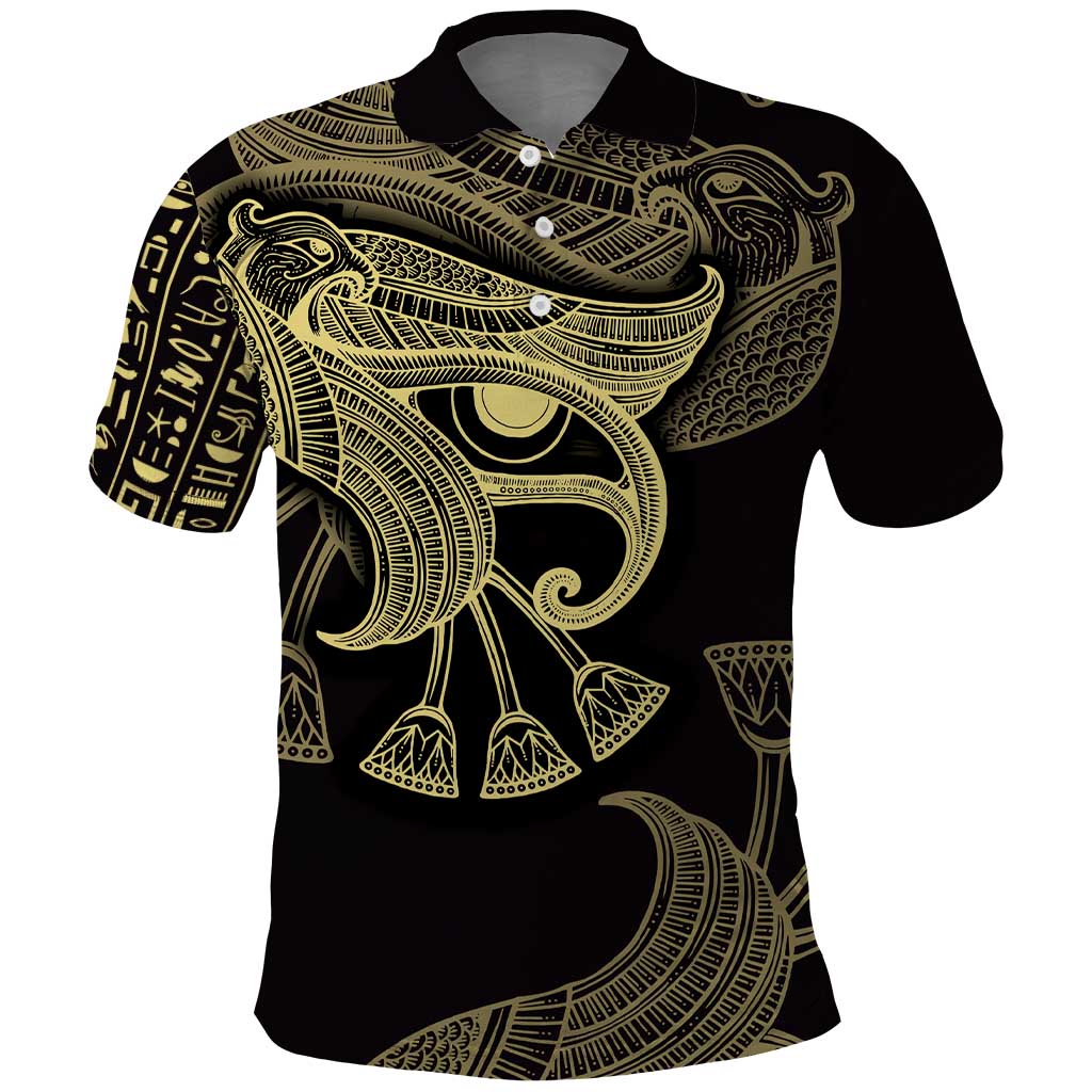 African Polo Shirt Horus Eyes Egyptian God DT03