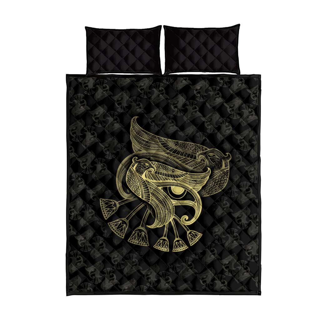 Afro Egypt Quilt Bed Set Horus Eyes Egyptian God DT03