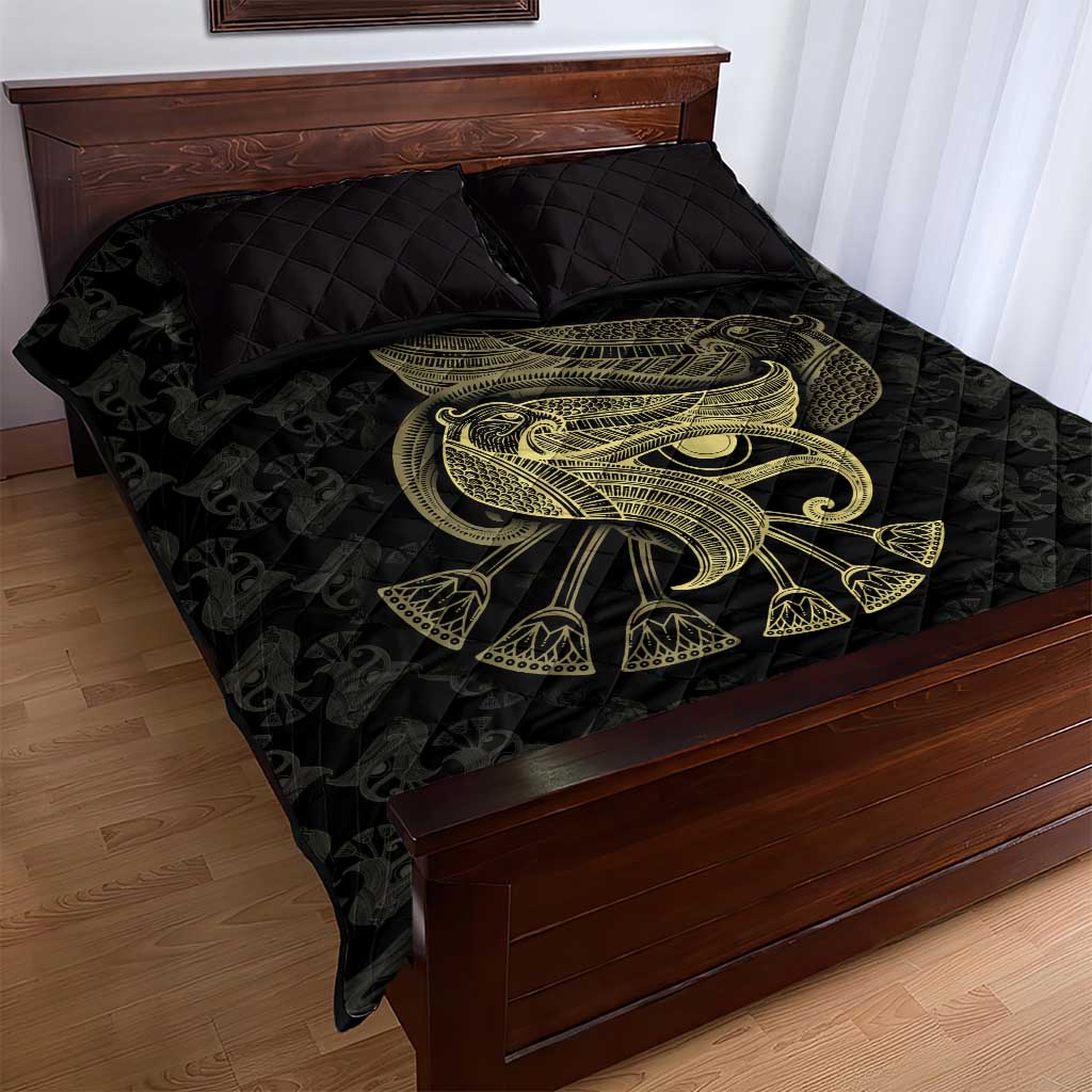 Afro Egypt Quilt Bed Set Horus Eyes Egyptian God DT03