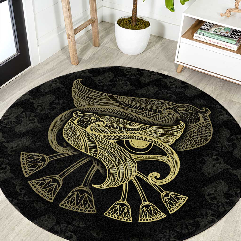 Afro Egypt Round Carpet Horus Eyes Egyptian God DT03