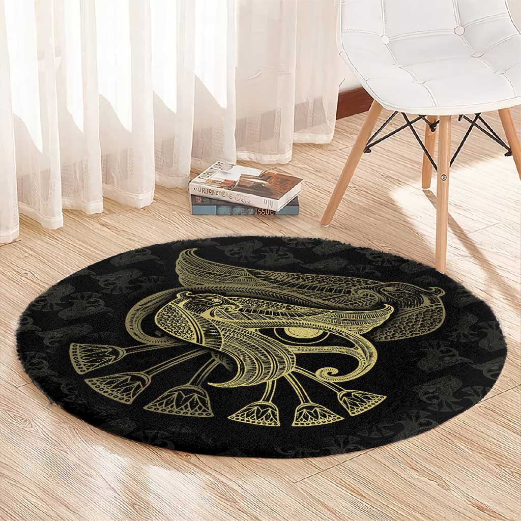 Afro Egypt Round Carpet Horus Eyes Egyptian God DT03