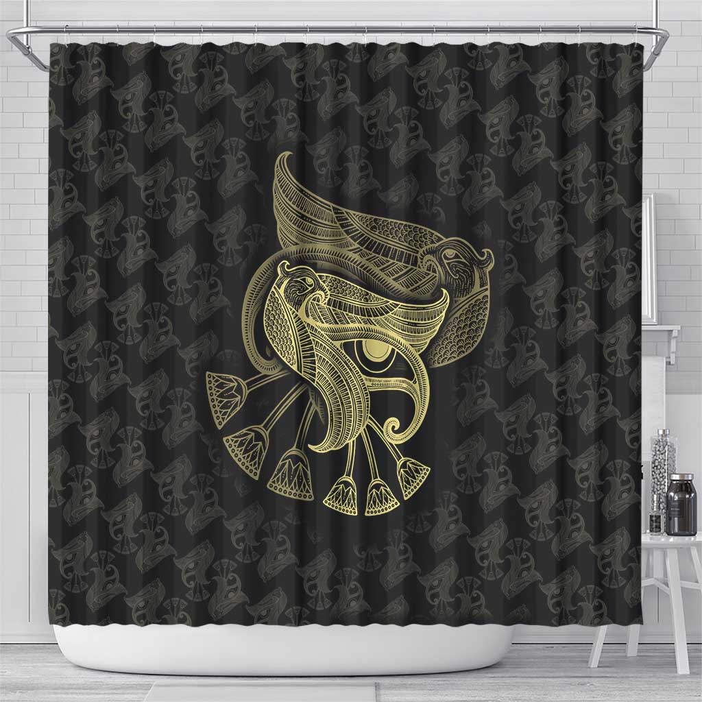 African Shower Curtain Horus Eyes Egyptian God DT03