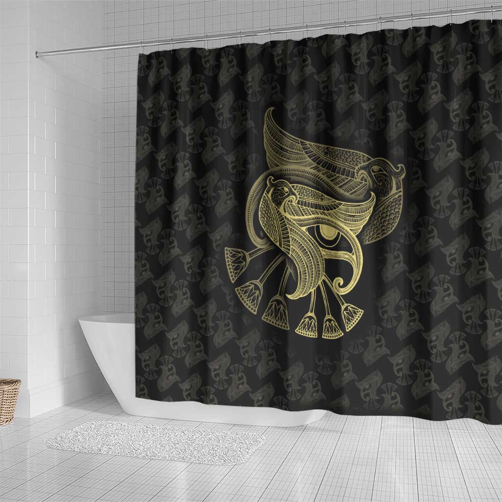 African Shower Curtain Horus Eyes Egyptian God DT03