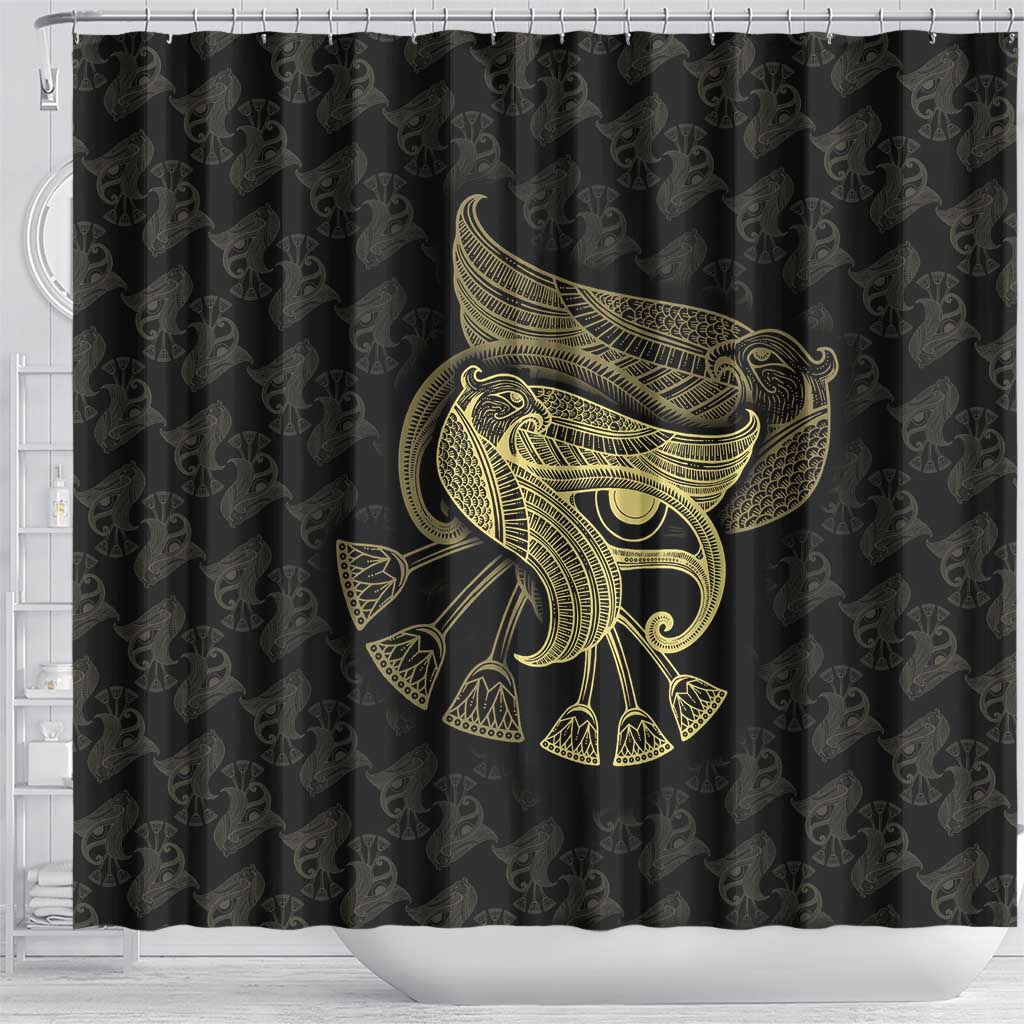 African Shower Curtain Horus Eyes Egyptian God DT03