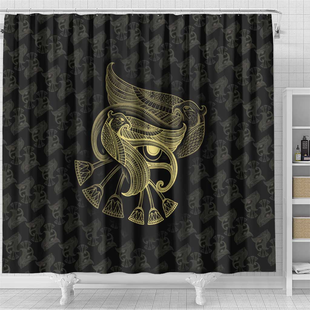 African Shower Curtain Horus Eyes Egyptian God DT03