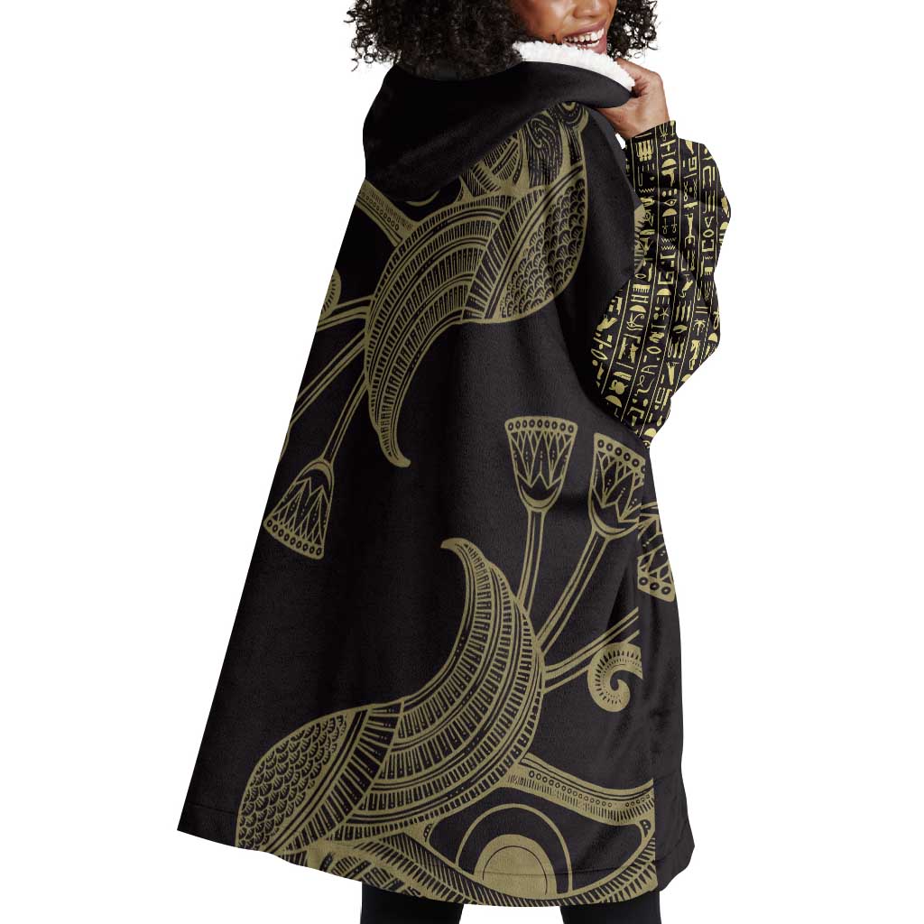 Afro Egypt Wearable Blanket Hoodie Horus Eyes Egyptian God DT03