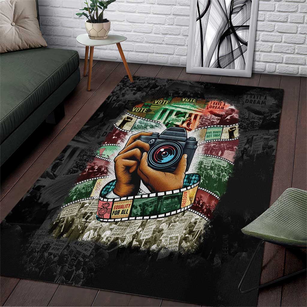 African American Civil Rights Leaders Area Rug Heritage in Frames Photography DT03
