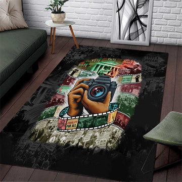 African American Civil Rights Leaders Area Rug Heritage in Frames Photography DT03
