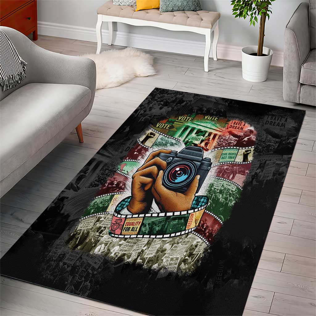 African American Civil Rights Leaders Area Rug Heritage in Frames Photography DT03