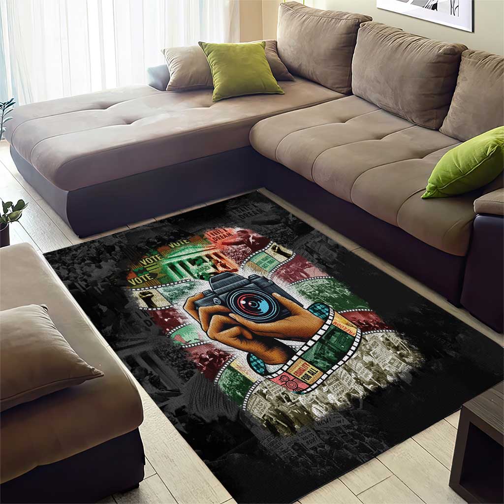 African American Civil Rights Leaders Area Rug Heritage in Frames Photography DT03
