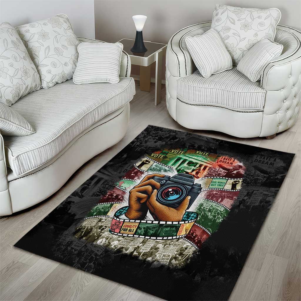 African American Civil Rights Leaders Area Rug Heritage in Frames Photography DT03