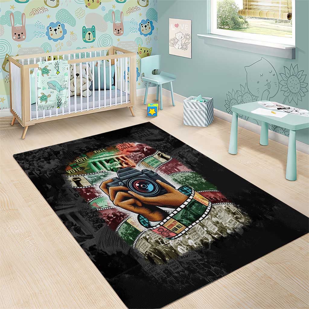 African American Civil Rights Leaders Area Rug Heritage in Frames Photography DT03