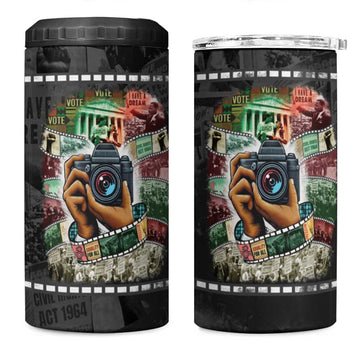African American Civil Rights Leaders 4 in 1 Can Cooler Tumbler Heritage in Frames Photography DT03