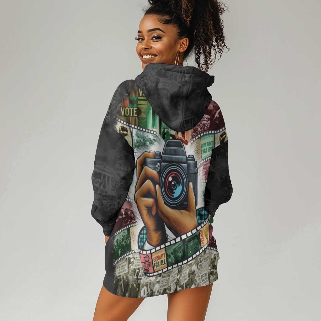 African American Civil Rights Leaders Hoodie Dress Heritage in Frames Photography DT03