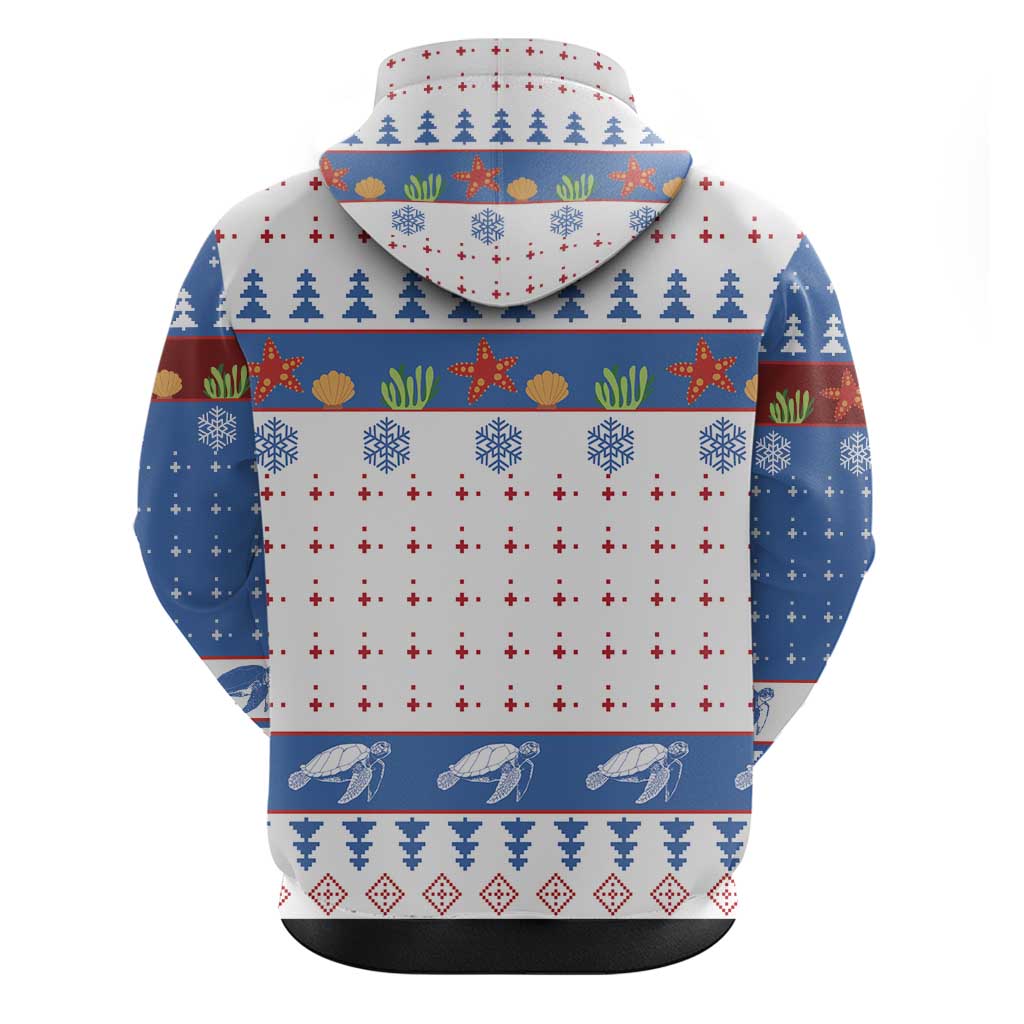 Turtle Xmas Hoodie Green Sea Turtle Merry Christmas DT03