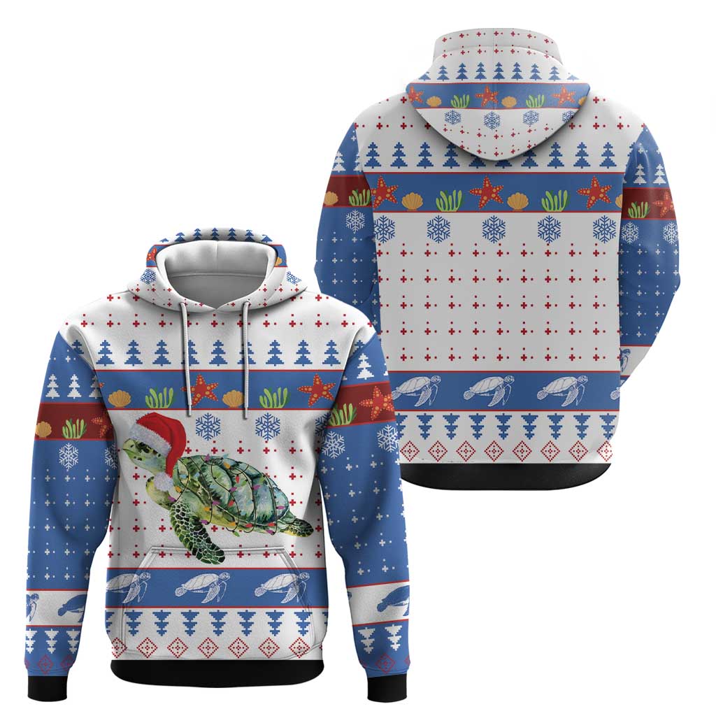 Turtle Xmas Hoodie Green Sea Turtle Merry Christmas DT03