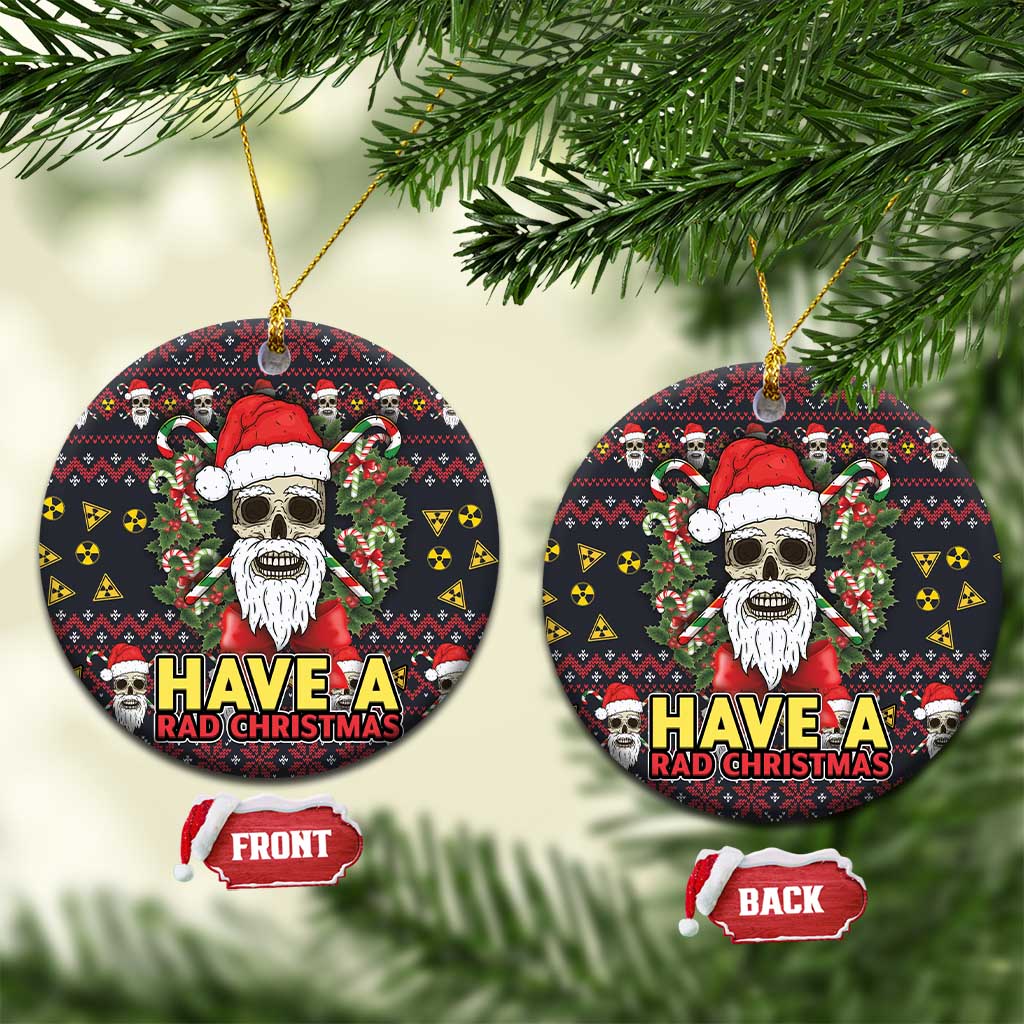 Skull Have A Rad Christmas Ceramic Ornament Santa Skull DT03