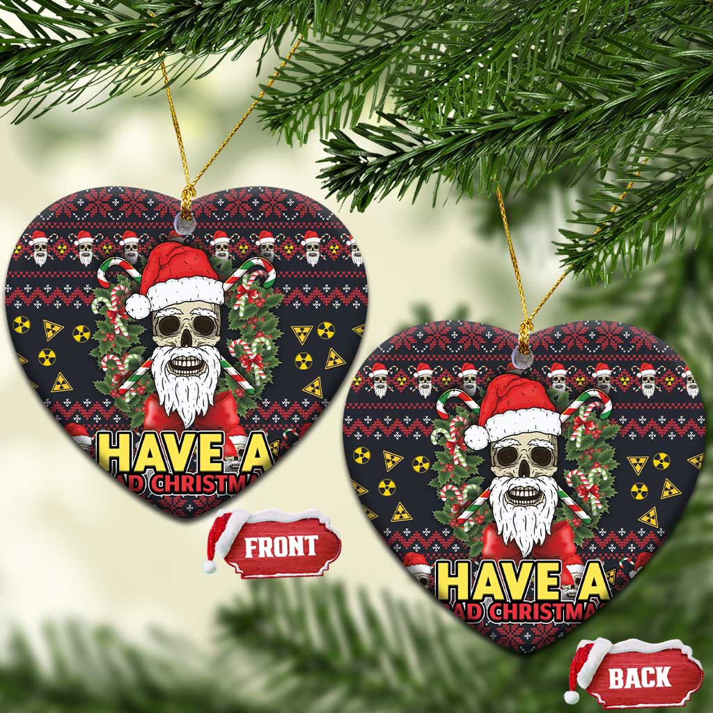 Skull Have A Rad Christmas Ceramic Ornament Santa Skull DT03