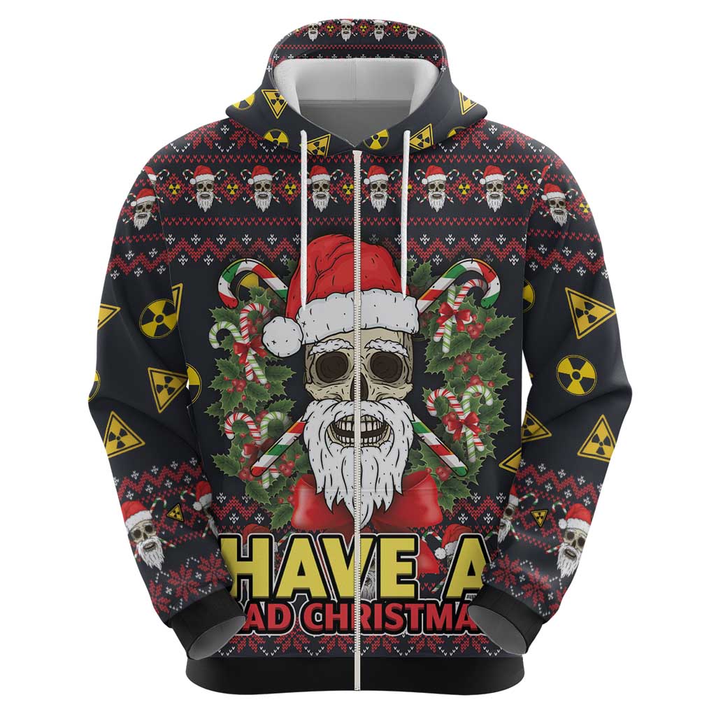 Skull Have A Rad Christmas Hoodie Santa Skull DT03