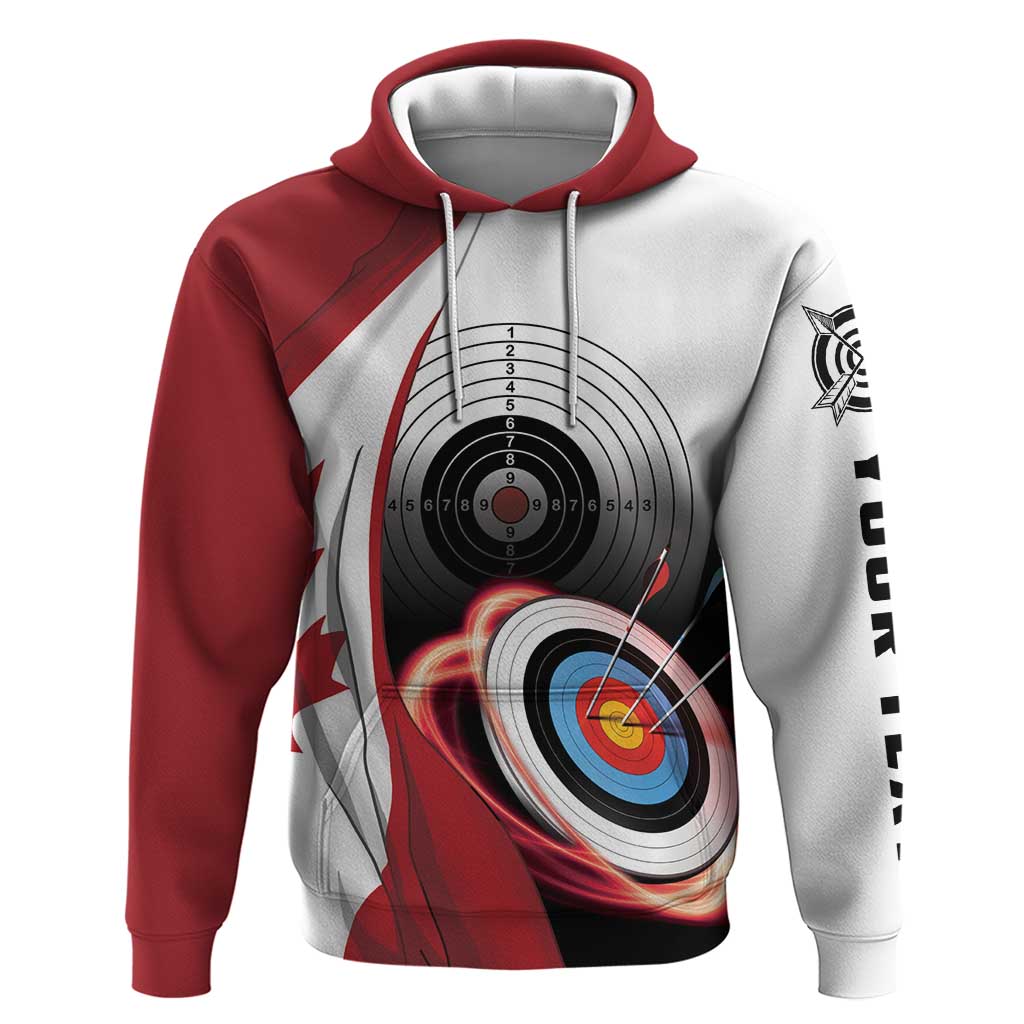 Personalized Canadian Flag Hoodie Canada Archery Target - Maple Leaf DT03