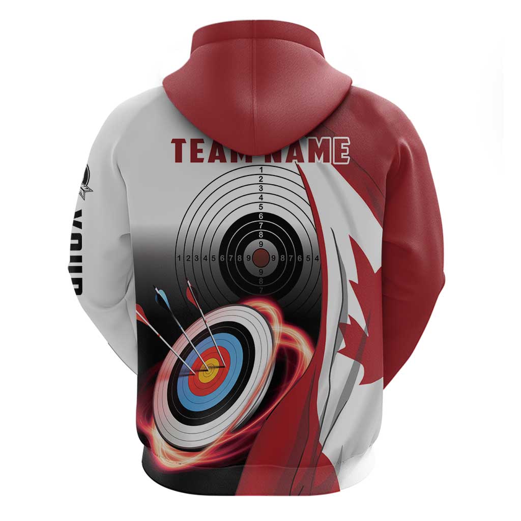 Personalized Canadian Flag Hoodie Canada Archery Target - Maple Leaf DT03
