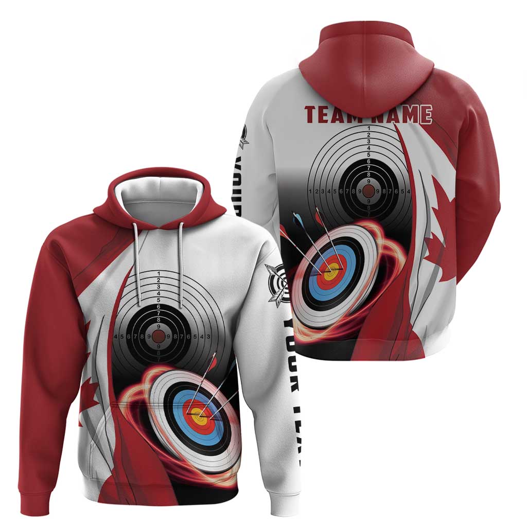 Personalized Canadian Flag Hoodie Canada Archery Target - Maple Leaf DT03