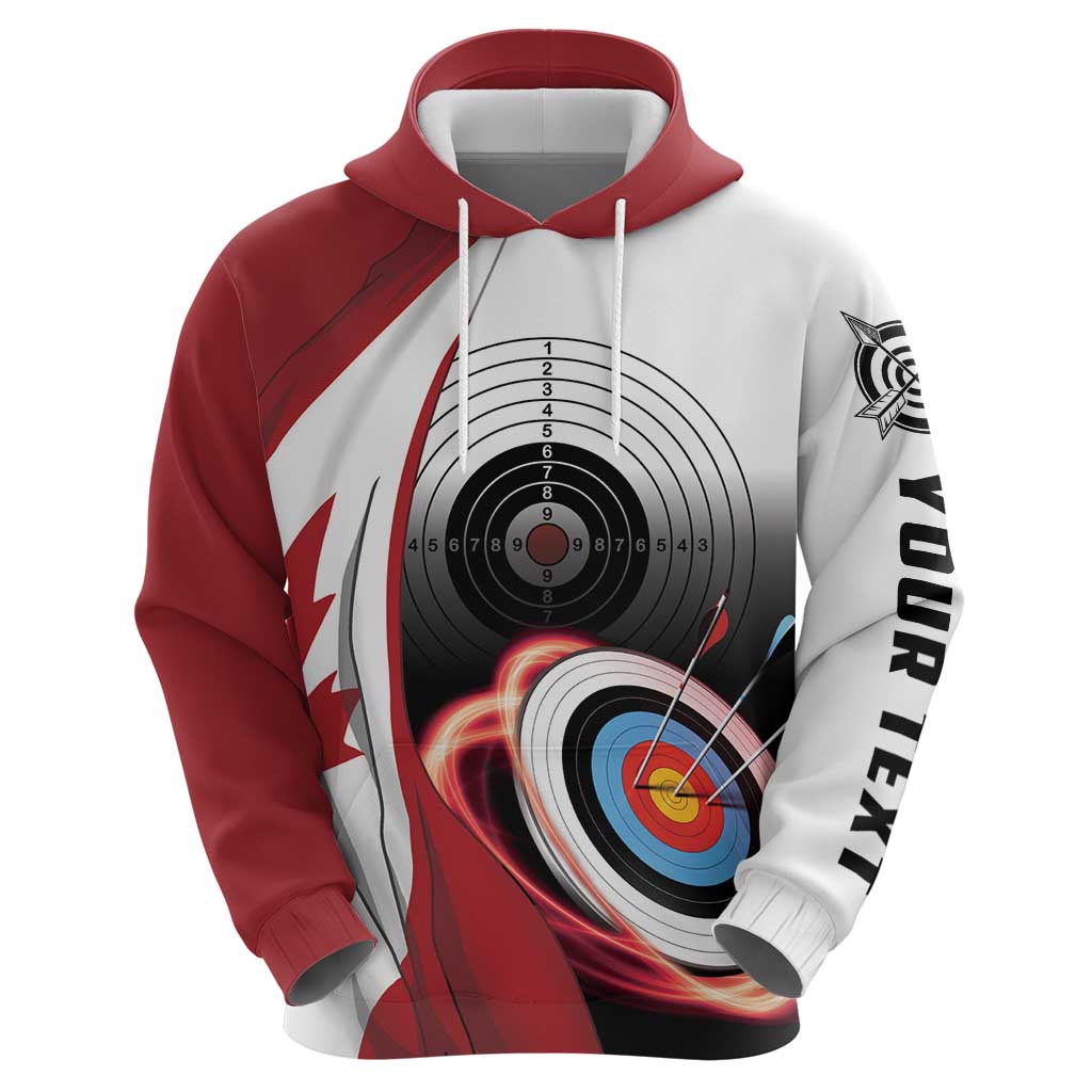 Personalized Canadian Flag Hoodie Canada Archery Target - Maple Leaf DT03