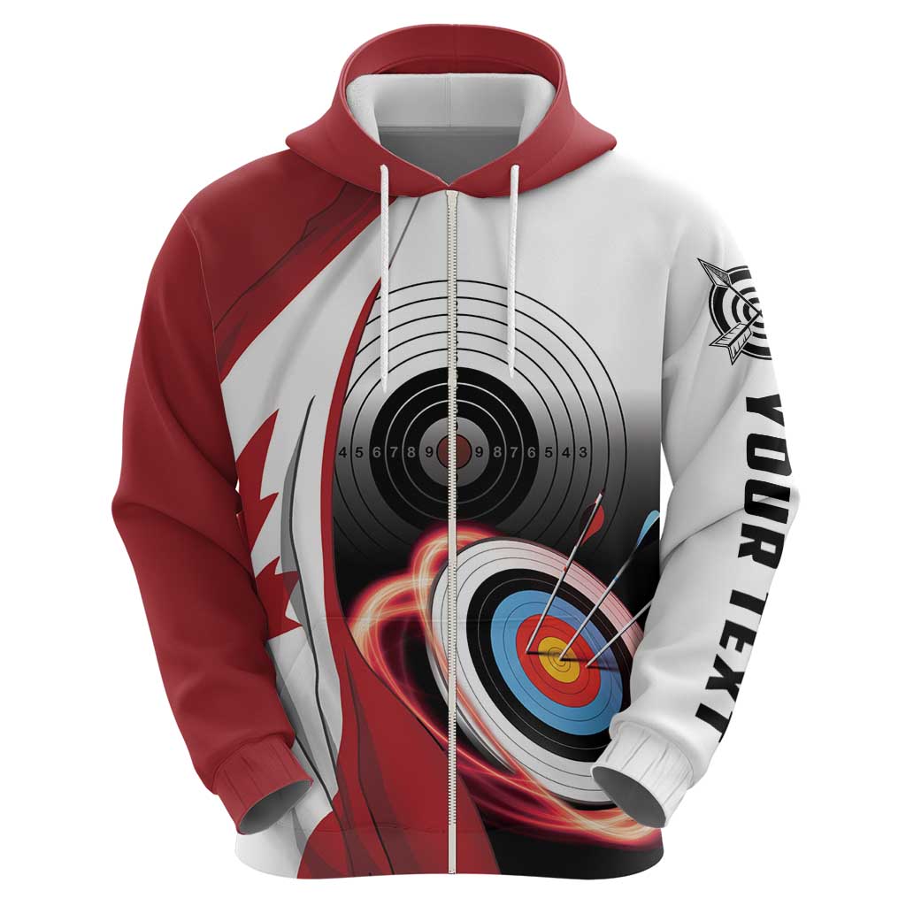 Personalized Canadian Flag Hoodie Canada Archery Target - Maple Leaf DT03