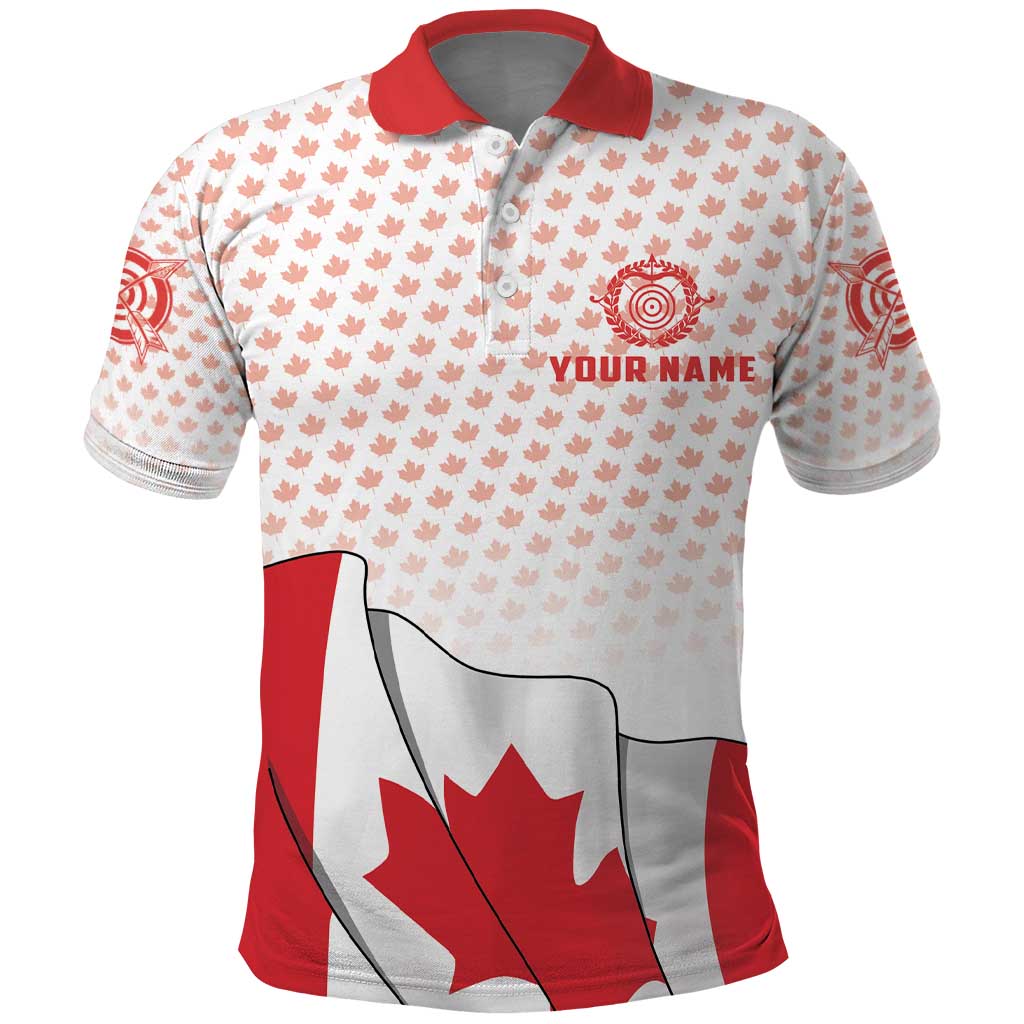 Personalized Canada Archery Polo Shirt Maple Leaf Canadian Flag DT03