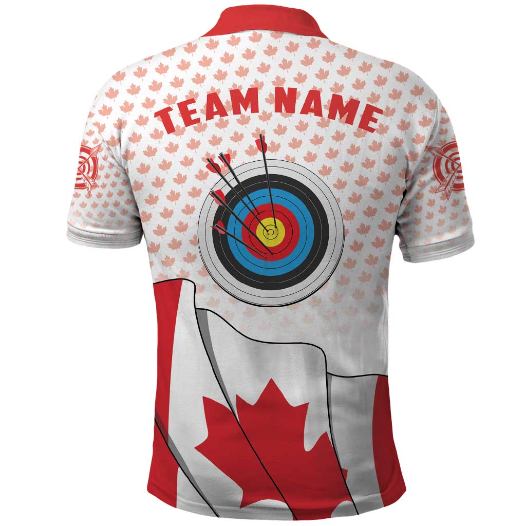 Personalized Canada Archery Polo Shirt Maple Leaf Canadian Flag DT03