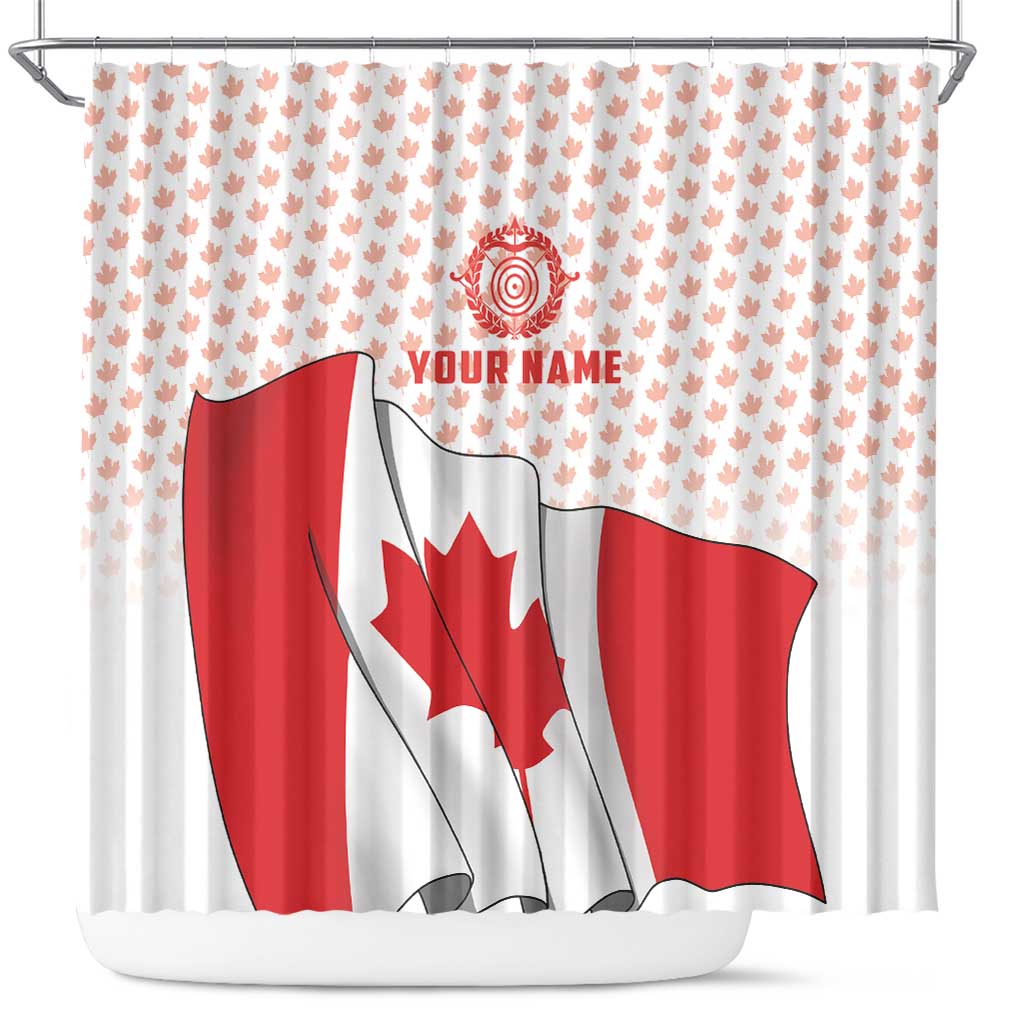 Personalized Canada Archery Shower Curtain Maple Leaf Canadian Flag DT03