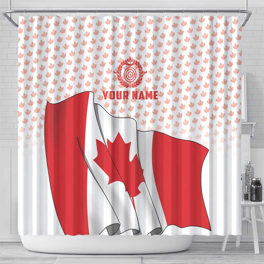 Personalized Canada Archery Shower Curtain Maple Leaf Canadian Flag DT03