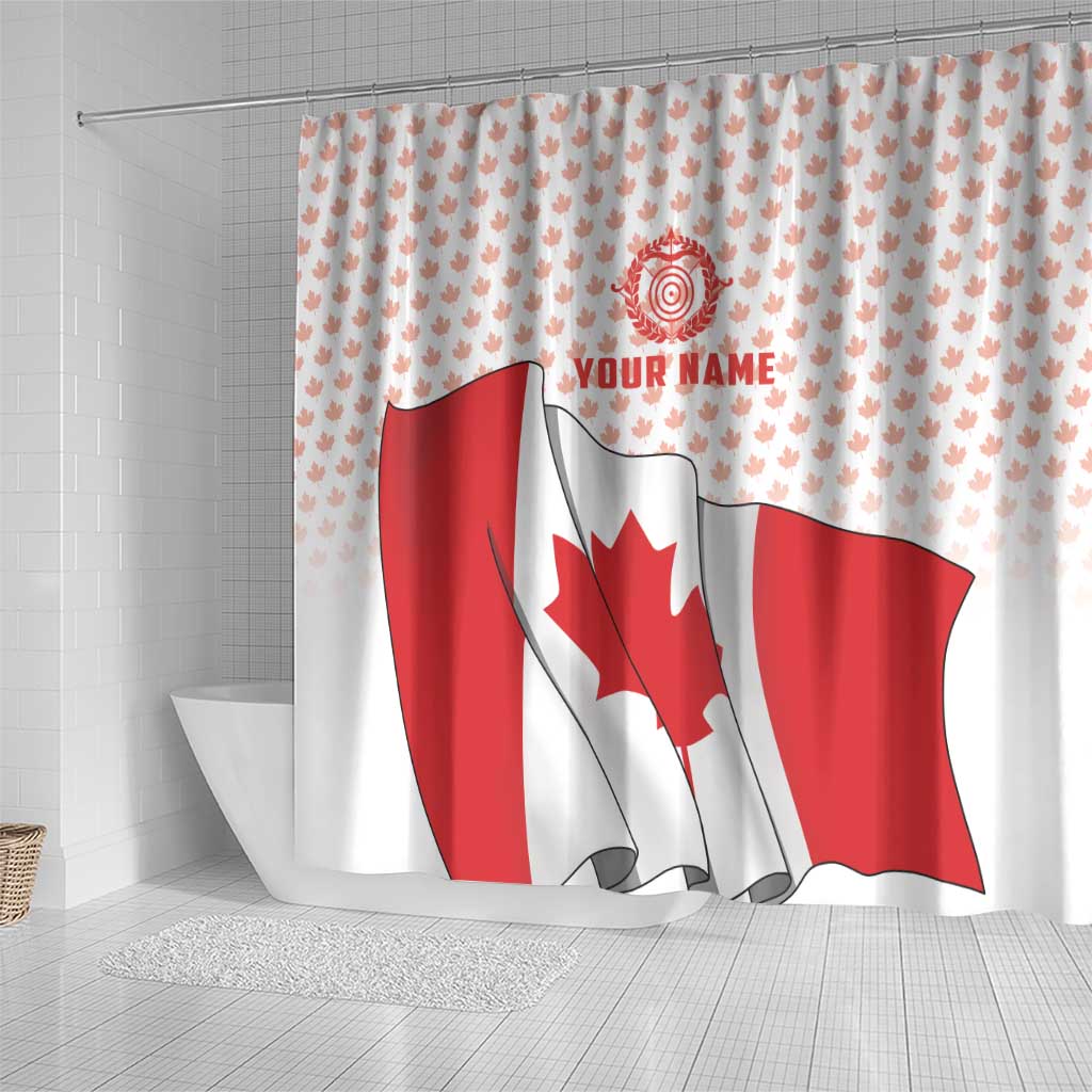 Personalized Canada Archery Shower Curtain Maple Leaf Canadian Flag DT03