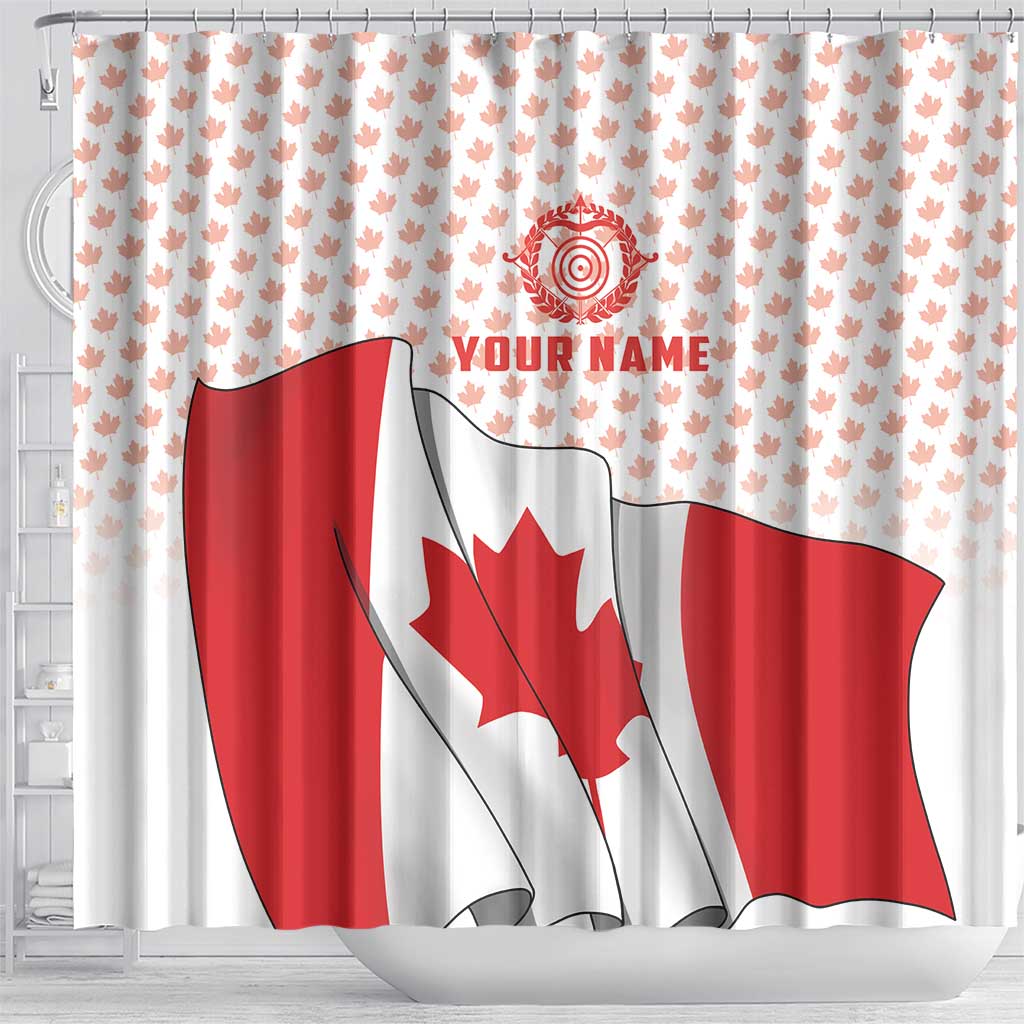 Personalized Canada Archery Shower Curtain Maple Leaf Canadian Flag DT03