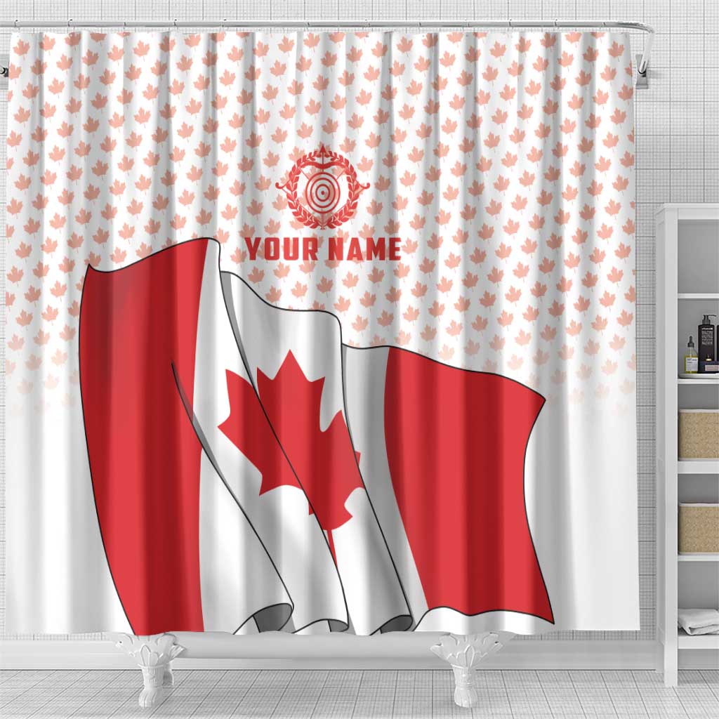 Personalized Canada Archery Shower Curtain Maple Leaf Canadian Flag DT03
