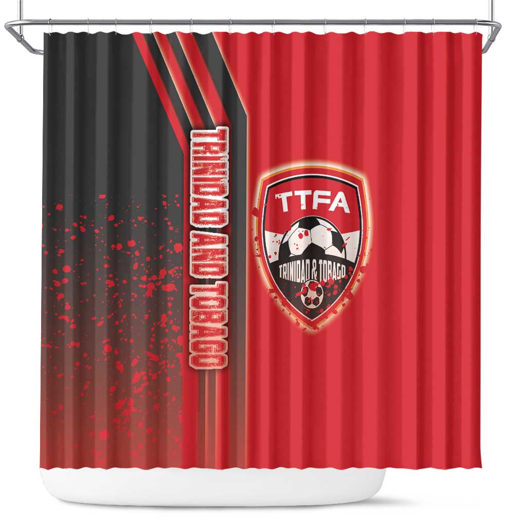 Trinidad and Tobago Football Shower Curtain Soca Warriors Soccer - Road To Champion DT03