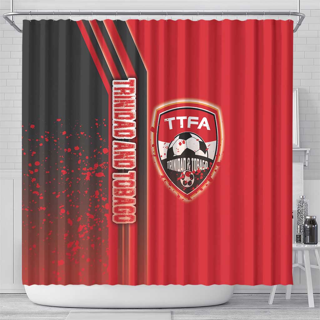 Trinidad and Tobago Football Shower Curtain Soca Warriors Soccer - Road To Champion DT03