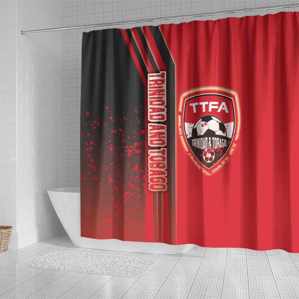 Trinidad and Tobago Football Shower Curtain Soca Warriors Soccer - Road To Champion DT03