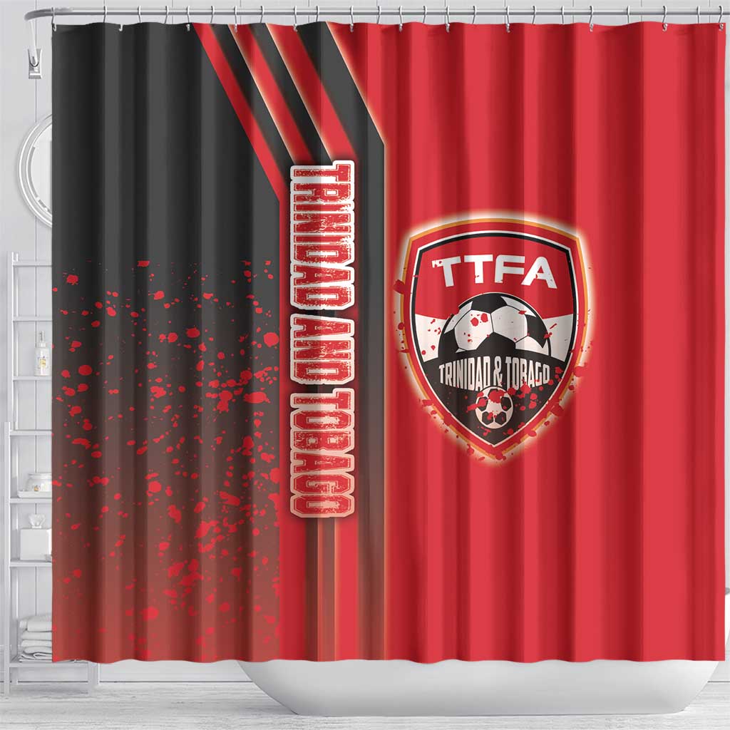Trinidad and Tobago Football Shower Curtain Soca Warriors Soccer - Road To Champion DT03